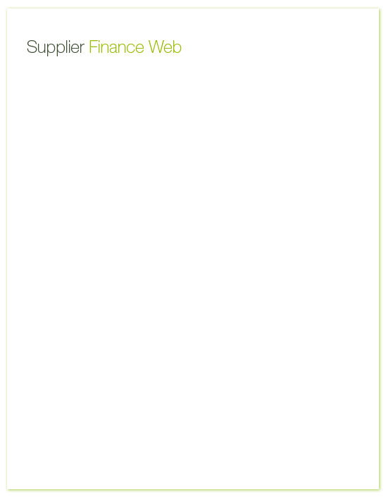 Supplier Finance Web
